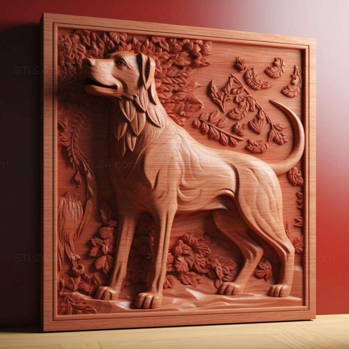 Nature and animals (st red dog 2, NATURE_5438) 3D models for cnc
